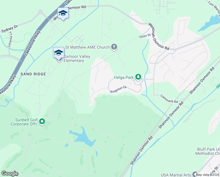 map of restaurants, bars, coffee shops, grocery stores, and more near 272 Kingston Circle in Birmingham