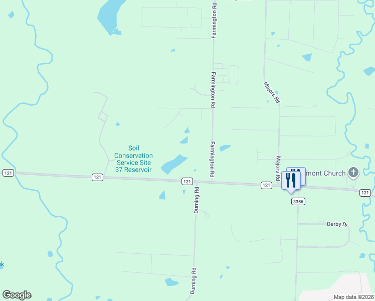 map of restaurants, bars, coffee shops, grocery stores, and more near 11277 Farmington Road in Van Alstyne