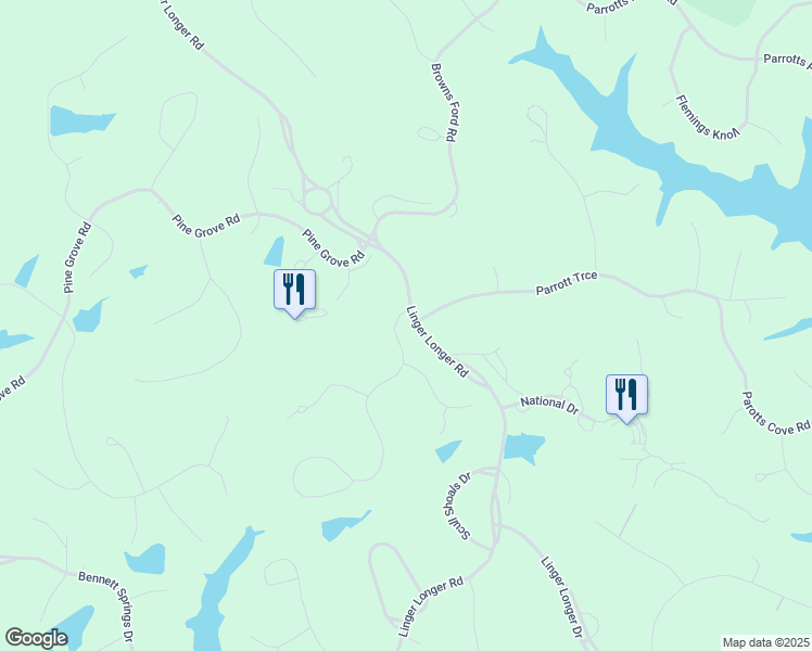 map of restaurants, bars, coffee shops, grocery stores, and more near 1000 Planters Trail in Greensboro