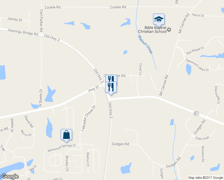 map of restaurants, bars, coffee shops, grocery stores, and more near 685-707 Hwy 3 N in Hampton