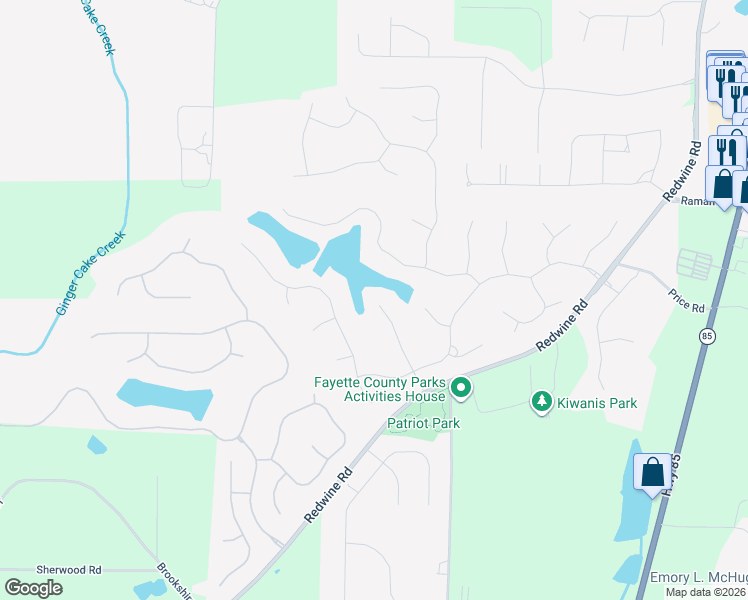 map of restaurants, bars, coffee shops, grocery stores, and more near 190 Glenwood Lane in Fayetteville