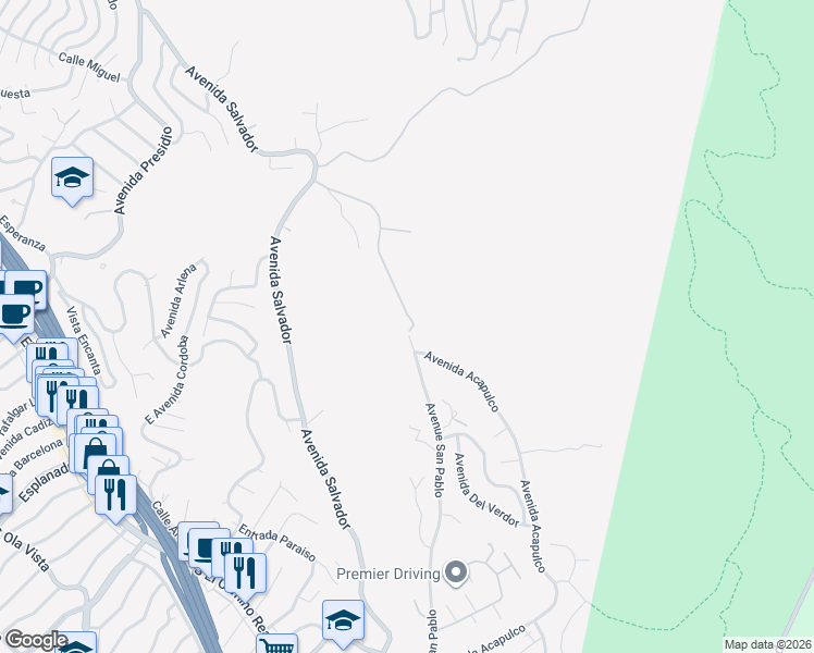map of restaurants, bars, coffee shops, grocery stores, and more near 44 Calle Ameno in San Clemente