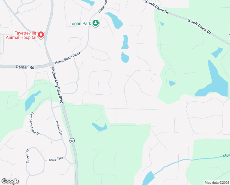 map of restaurants, bars, coffee shops, grocery stores, and more near 205 Wyngate Circle in Fayetteville