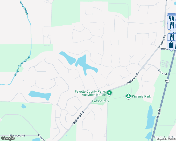 map of restaurants, bars, coffee shops, grocery stores, and more near 190 Glenwood Lane in Fayetteville