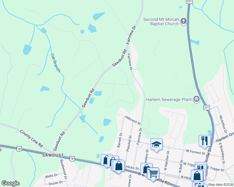 map of restaurants, bars, coffee shops, grocery stores, and more near 620 Hillcrest Street in Harlem