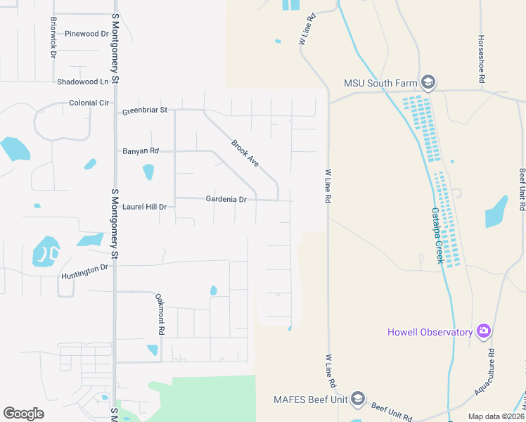 map of restaurants, bars, coffee shops, grocery stores, and more near 100-198 Mimosa Street in Starkville
