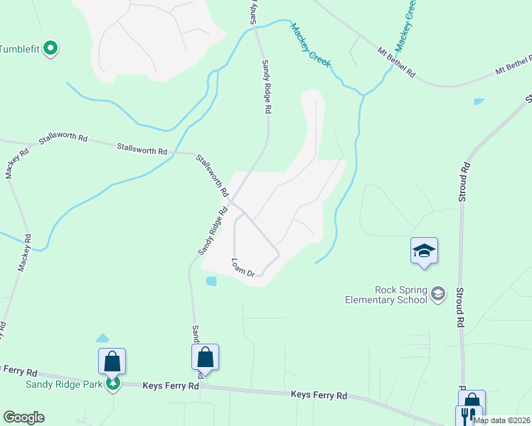 map of restaurants, bars, coffee shops, grocery stores, and more near 204 Cecil Way in McDonough