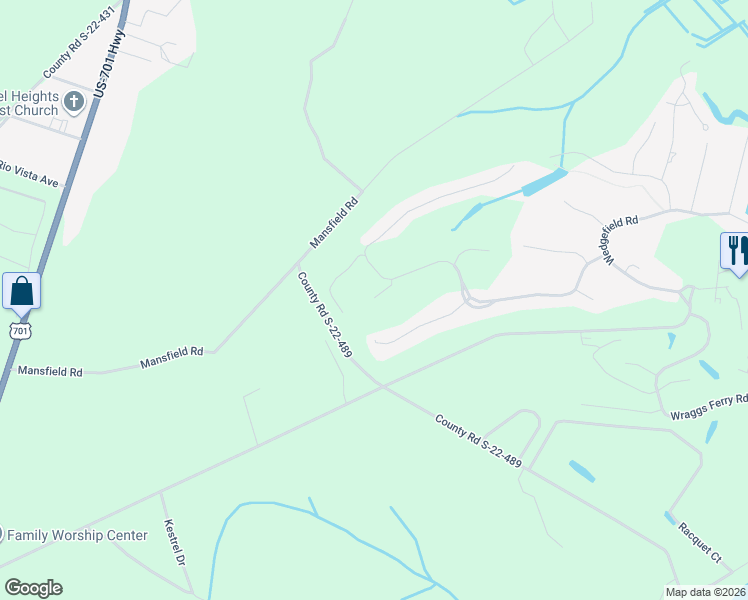 map of restaurants, bars, coffee shops, grocery stores, and more near 75 Dragoon Court in Georgetown