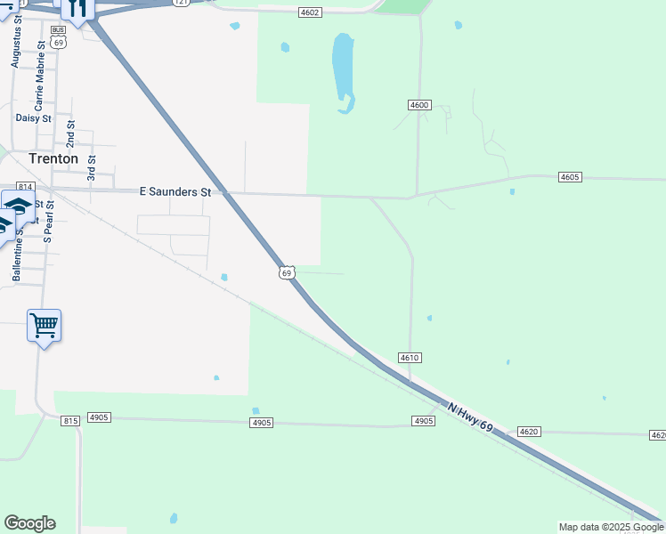 map of restaurants, bars, coffee shops, grocery stores, and more near 380 Sunnyside Street in Trenton
