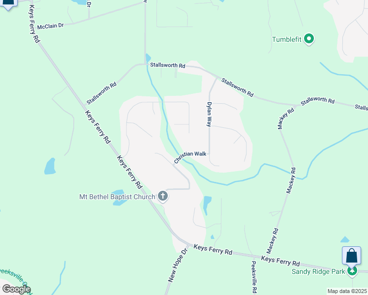 map of restaurants, bars, coffee shops, grocery stores, and more near 206 Christian Walk in McDonough