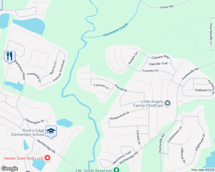 map of restaurants, bars, coffee shops, grocery stores, and more near 394 Lamont Lane in Hampton