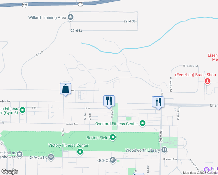 map of restaurants, bars, coffee shops, grocery stores, and more near 29803 8th Avenue in Augusta