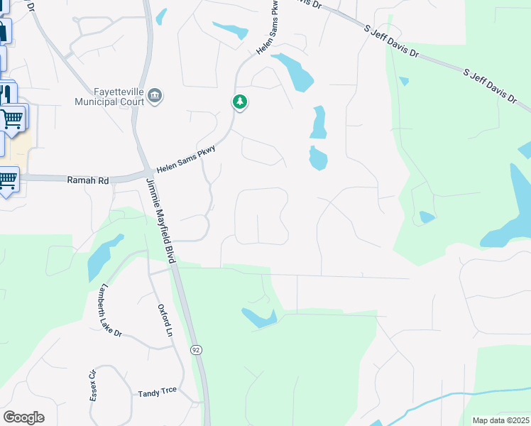 map of restaurants, bars, coffee shops, grocery stores, and more near 135 Wynchase Lane in Fayetteville