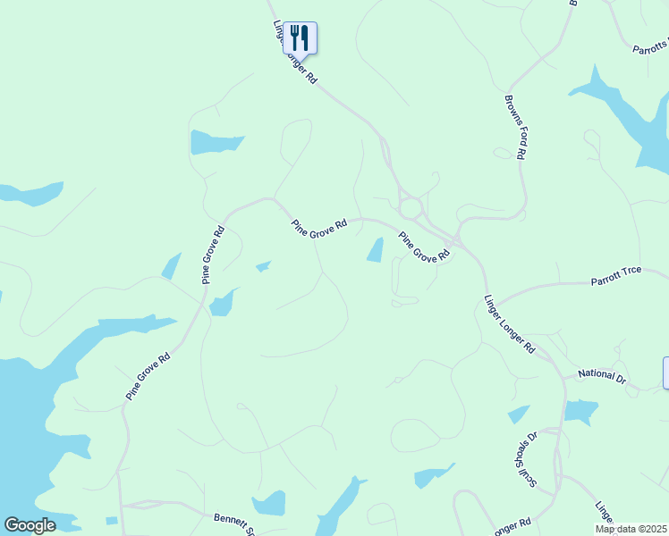 map of restaurants, bars, coffee shops, grocery stores, and more near 1000 Maple Ridge Way in Greensboro