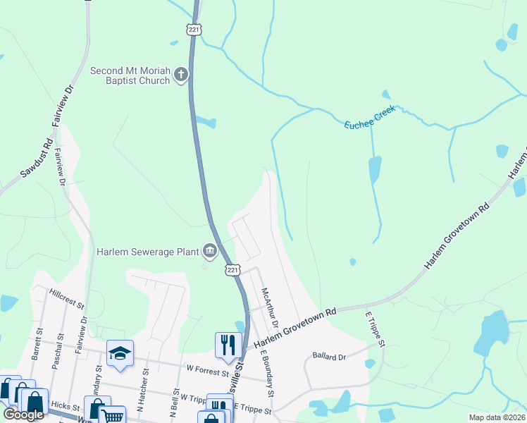 map of restaurants, bars, coffee shops, grocery stores, and more near 149 Oliver Hardy Ct in Harlem