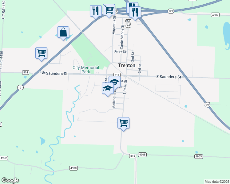 map of restaurants, bars, coffee shops, grocery stores, and more near 105 Witherspoon Street in Trenton