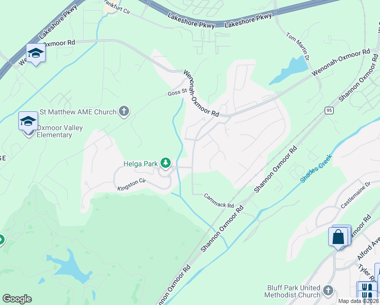 map of restaurants, bars, coffee shops, grocery stores, and more near 858 Cammack Road in Birmingham