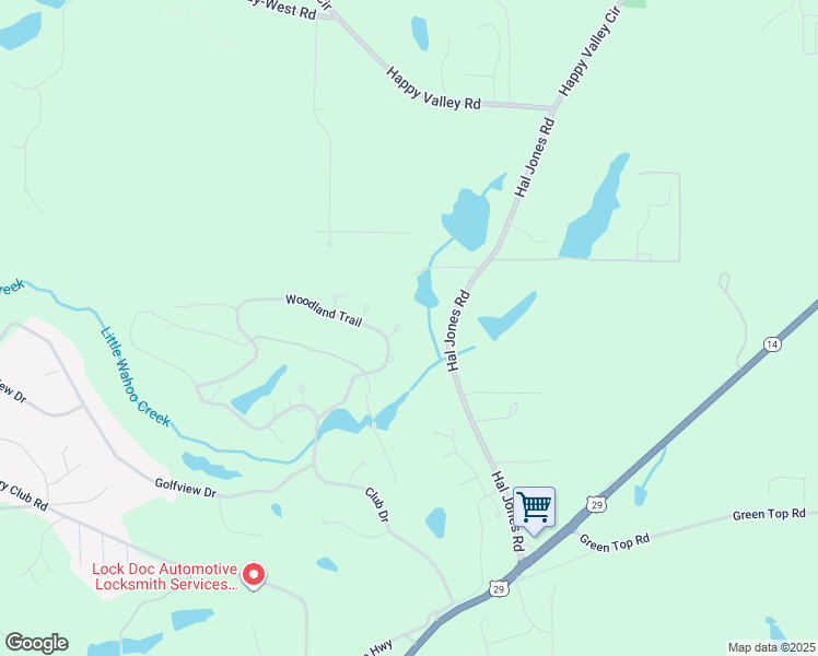 map of restaurants, bars, coffee shops, grocery stores, and more near 3 Wild Cherry Circle in Newnan
