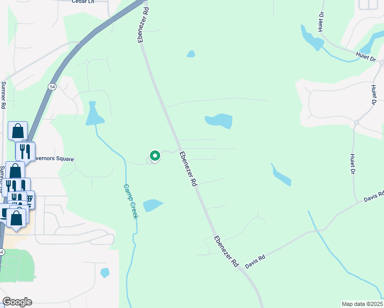map of restaurants, bars, coffee shops, grocery stores, and more near 100 Hamilton Glen Court in Fayetteville