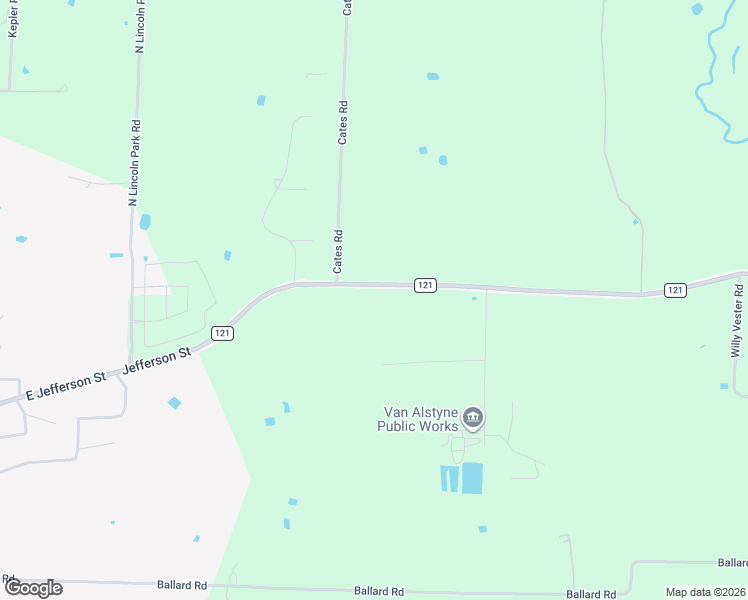 map of restaurants, bars, coffee shops, grocery stores, and more near 10136 Farm to Market 121 in Van Alstyne