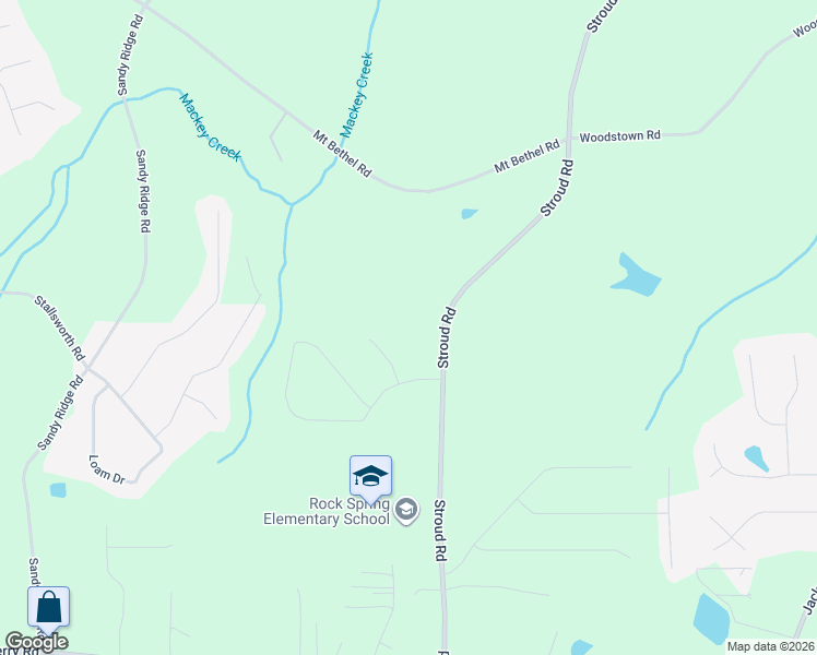 map of restaurants, bars, coffee shops, grocery stores, and more near 1446 Stroud Road in McDonough