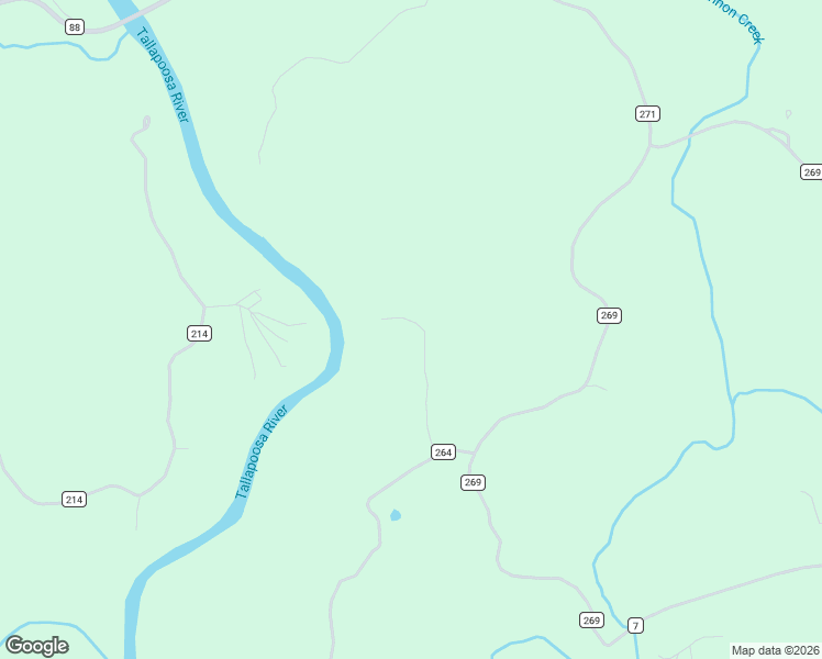 map of restaurants, bars, coffee shops, grocery stores, and more near Unnamed Road in Wedowee