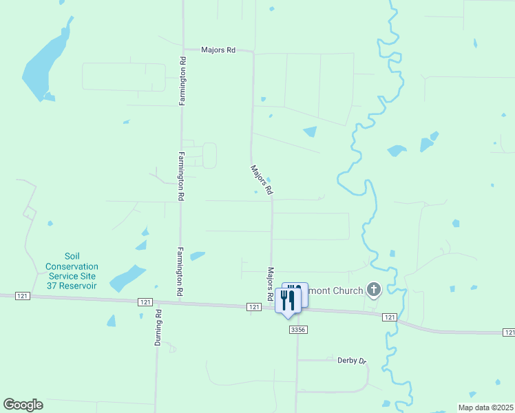 map of restaurants, bars, coffee shops, grocery stores, and more near 153 Redwood Dr in Van Alstyne