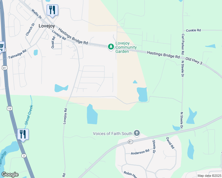 map of restaurants, bars, coffee shops, grocery stores, and more near 11973 Lovejoy Crossing Way in Hampton