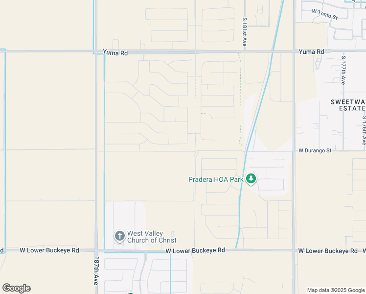map of restaurants, bars, coffee shops, grocery stores, and more near 18357 West Mohave Street in Goodyear