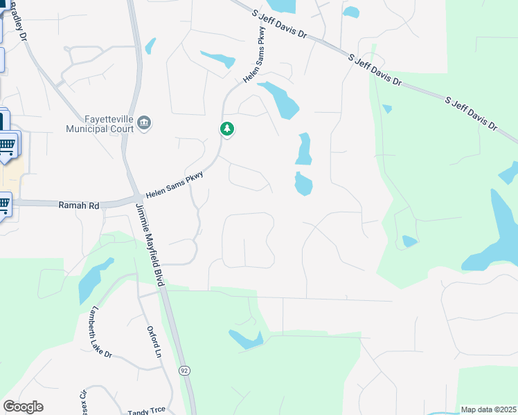 map of restaurants, bars, coffee shops, grocery stores, and more near 305 Wyngate Circle in Fayetteville