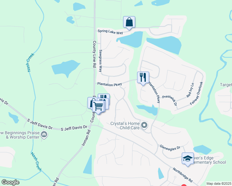 map of restaurants, bars, coffee shops, grocery stores, and more near 287 Tufts Court in Fayetteville