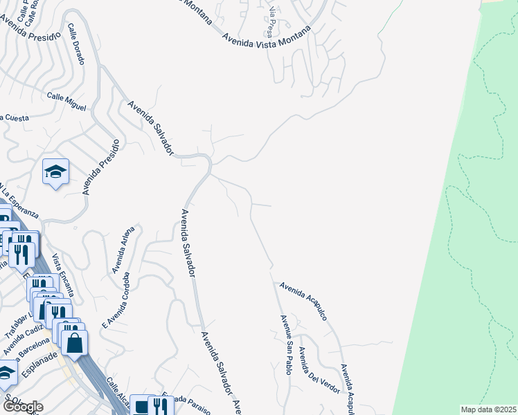 map of restaurants, bars, coffee shops, grocery stores, and more near 1 Calle Del Apice in San Clemente