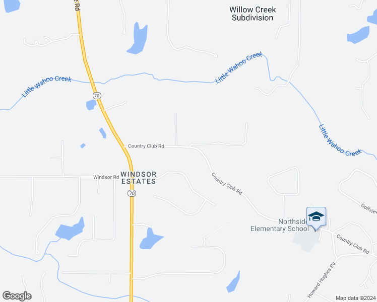 map of restaurants, bars, coffee shops, grocery stores, and more near 1124 Country Club Road in Newnan
