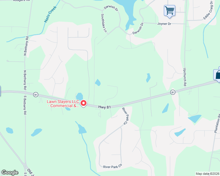 map of restaurants, bars, coffee shops, grocery stores, and more near 149 Hilda Way in McDonough