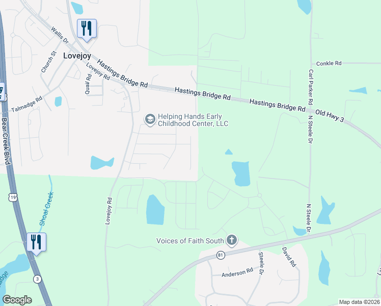 map of restaurants, bars, coffee shops, grocery stores, and more near 11906 Lovejoy Crossing Way in Hampton