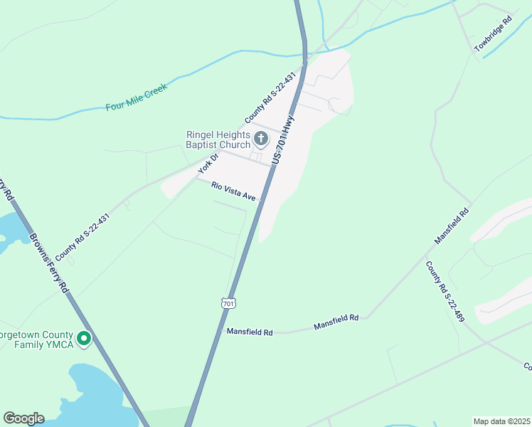map of restaurants, bars, coffee shops, grocery stores, and more near 3934 North Fraser Street in Georgetown