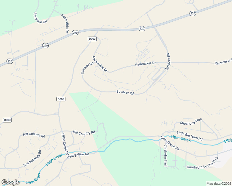 map of restaurants, bars, coffee shops, grocery stores, and more near Spencer Drive in Alto