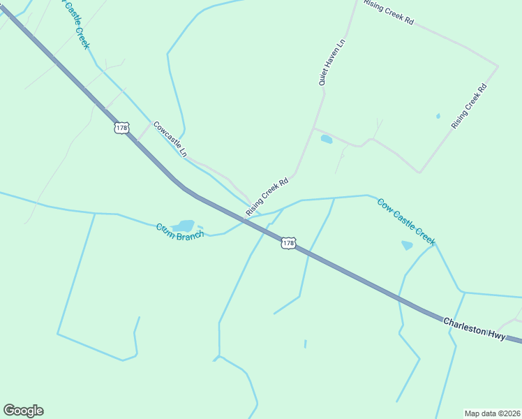 map of restaurants, bars, coffee shops, grocery stores, and more near 116 Rising Creek Road in Orangeburg