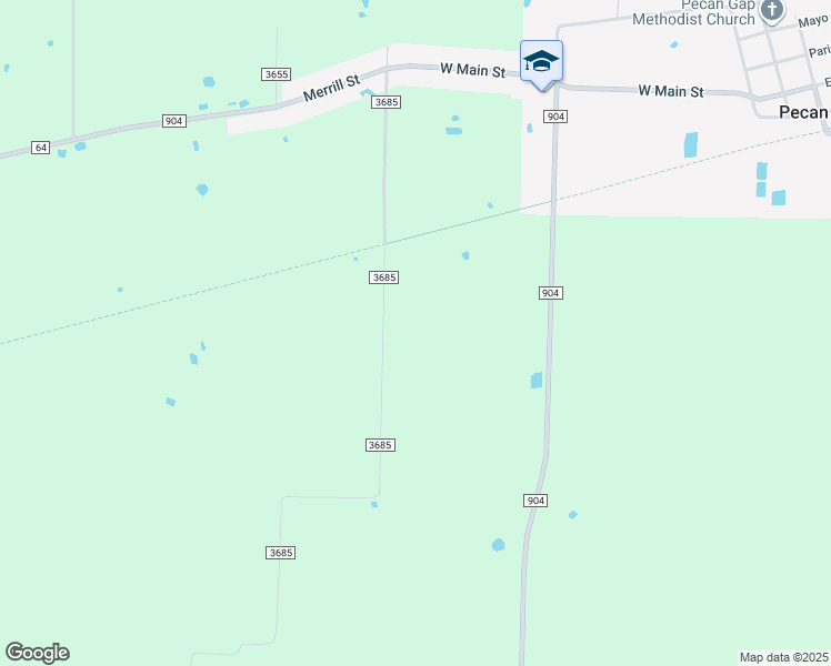map of restaurants, bars, coffee shops, grocery stores, and more near 831 County Road 3685 in Ladonia