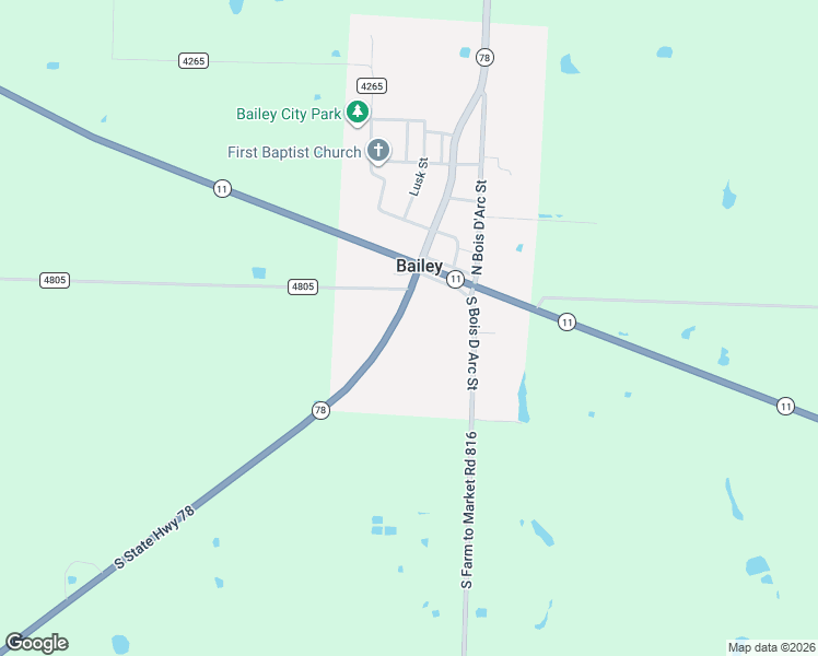 map of restaurants, bars, coffee shops, grocery stores, and more near in Bailey