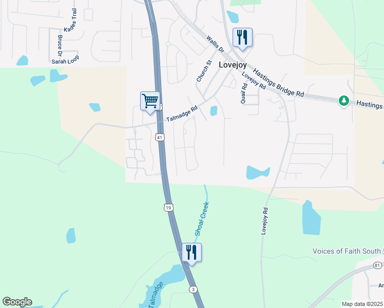 map of restaurants, bars, coffee shops, grocery stores, and more near 12105 Conrad Circle in Hampton
