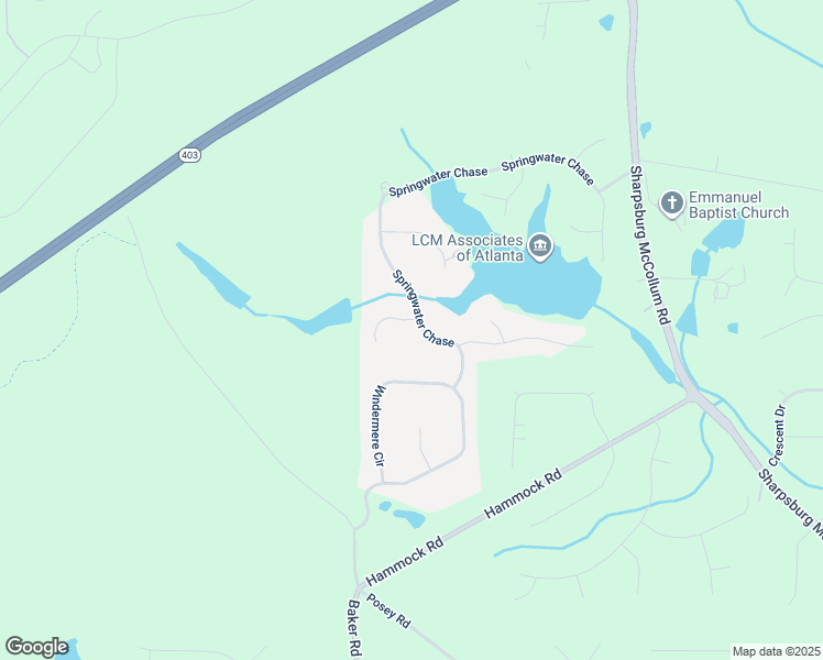 map of restaurants, bars, coffee shops, grocery stores, and more near 10 Springwater Crossing in Newnan