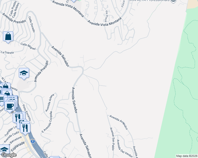 map of restaurants, bars, coffee shops, grocery stores, and more near 3 Calle Ameno in San Clemente