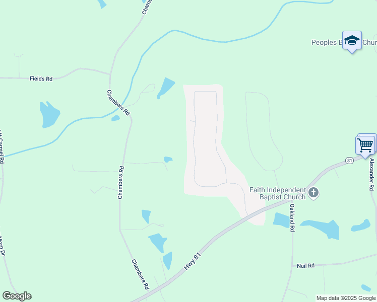map of restaurants, bars, coffee shops, grocery stores, and more near 325 North Oakland Circle in McDonough
