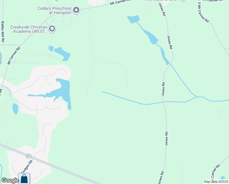 map of restaurants, bars, coffee shops, grocery stores, and more near 323 Winding Stream Trail in Hampton