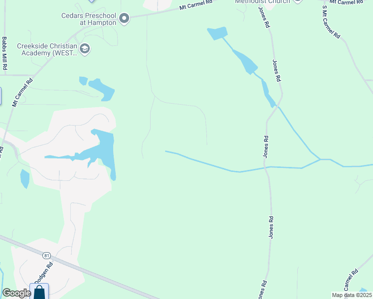 map of restaurants, bars, coffee shops, grocery stores, and more near 323 Winding Stream Trail in Hampton