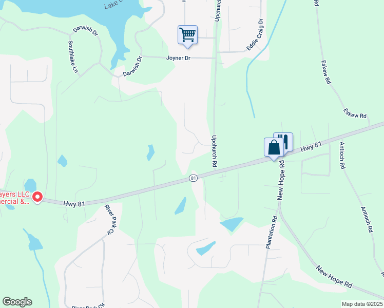 map of restaurants, bars, coffee shops, grocery stores, and more near 213 Cade's Court in McDonough