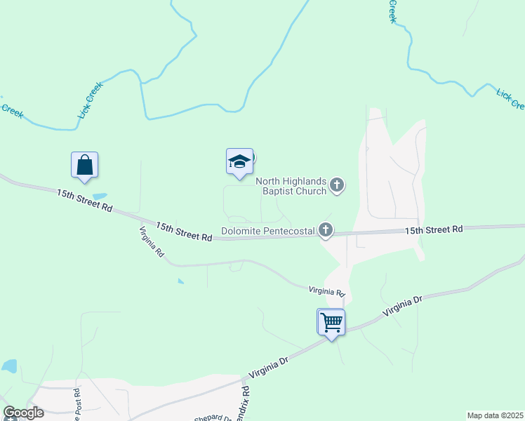 map of restaurants, bars, coffee shops, grocery stores, and more near 4881 15th Street Road in Hueytown