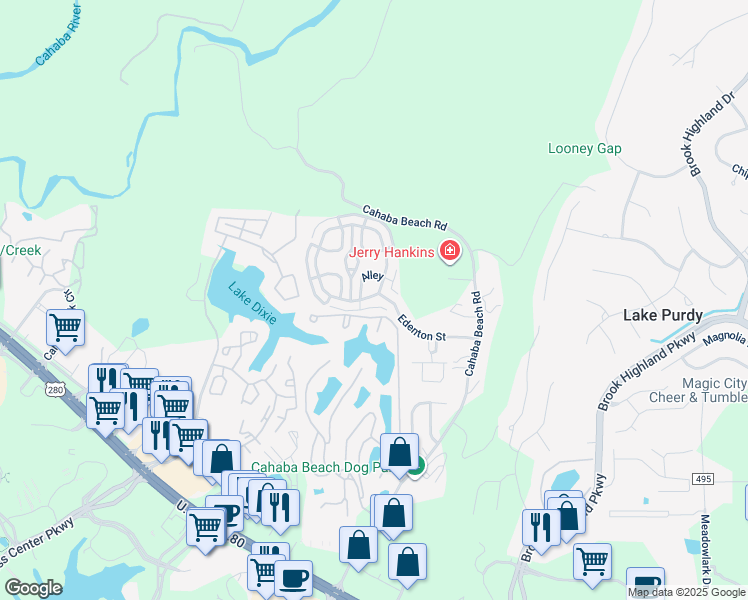 map of restaurants, bars, coffee shops, grocery stores, and more near 417 Portobello Road in Birmingham