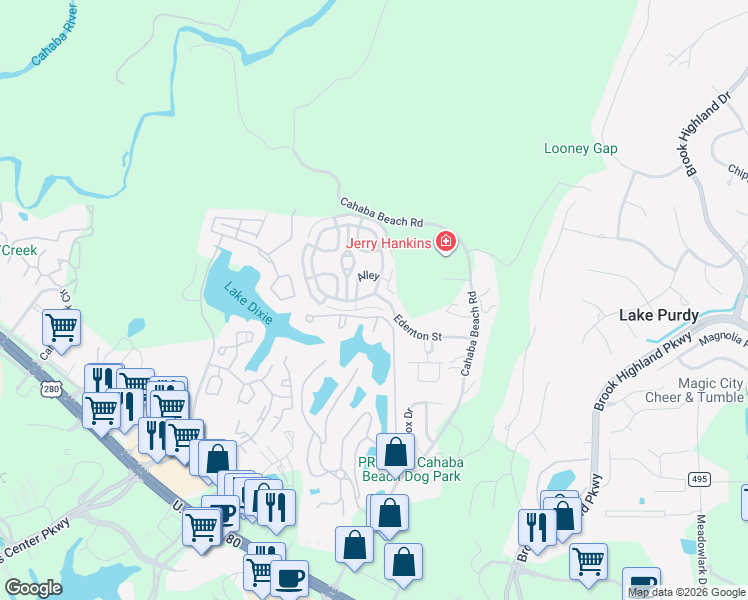 map of restaurants, bars, coffee shops, grocery stores, and more near 519 Portobello Road in Birmingham